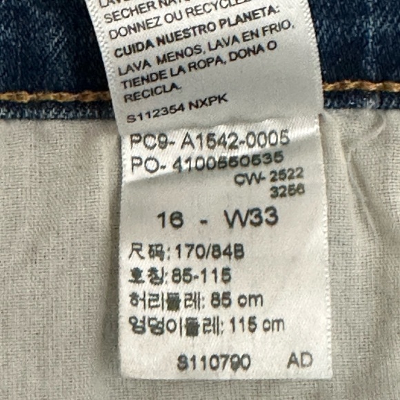 Women’s Levi’s 16 XL 1X Navy Blue Denim Jeans Shorts Ripped Cut Offs Stretch NWT - Picture 2 of 11